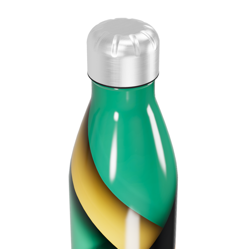 Garrafa Inox - Design Verde Amarelo