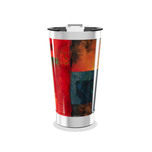 Copo Térmico - Estampa Abstrata Colorida