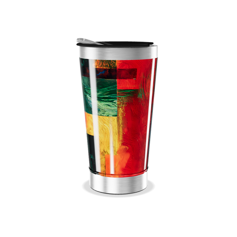 Copo Térmico - Estampa Abstrata Colorida