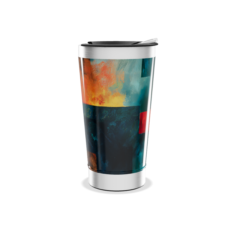 Copo Térmico - Estampa Abstrata Colorida