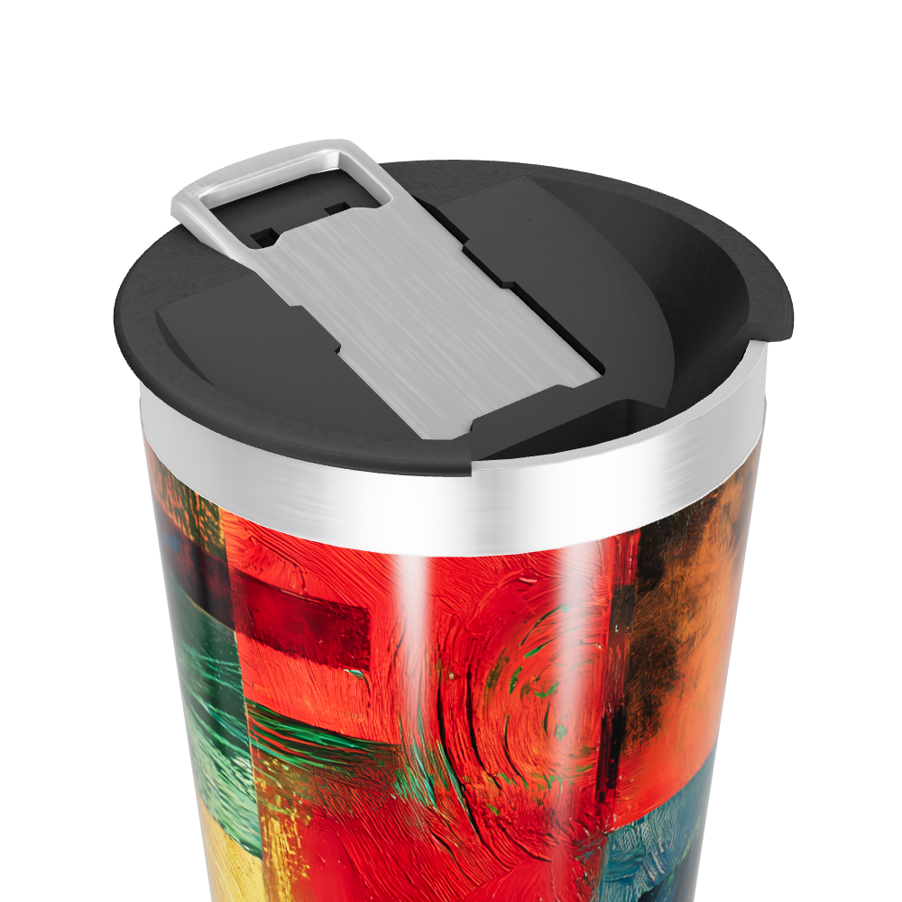 Copo Térmico - Estampa Abstrata Colorida