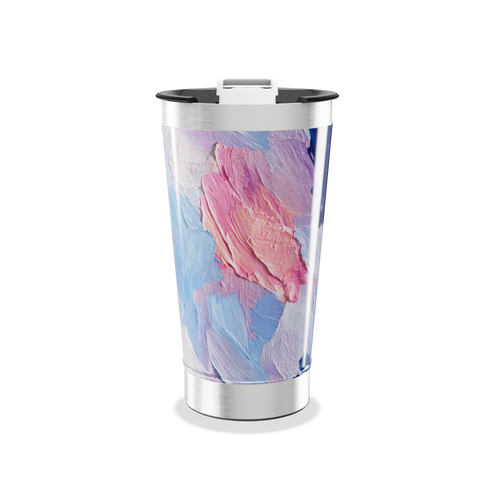 Copo Térmico - Pintura Abstrata Colorida