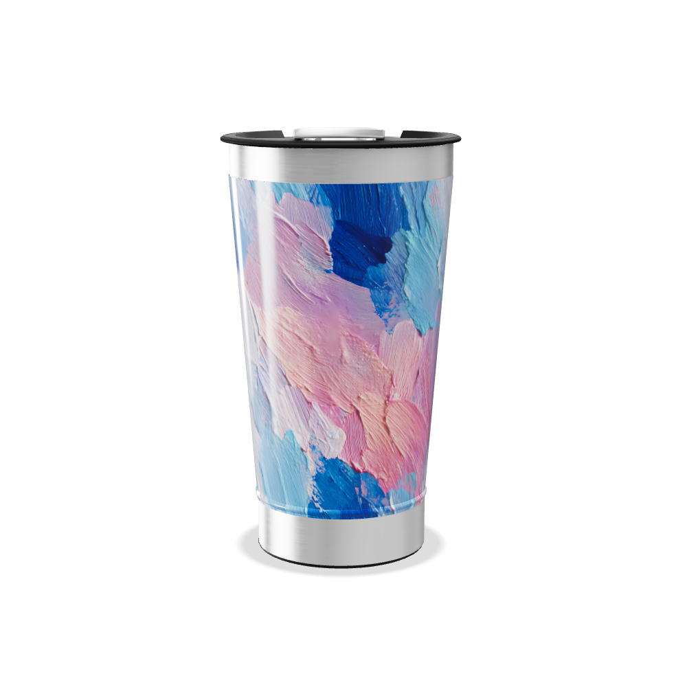 Copo Térmico - Pintura Abstrata Colorida