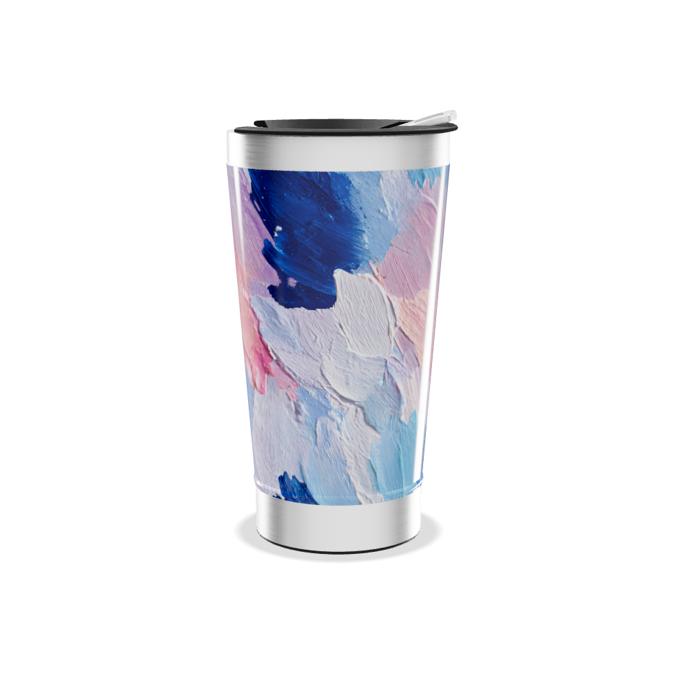Copo Térmico - Pintura Abstrata Colorida