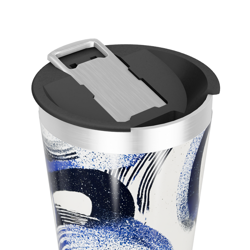 Copo Térmico - Estampa Azul Artística