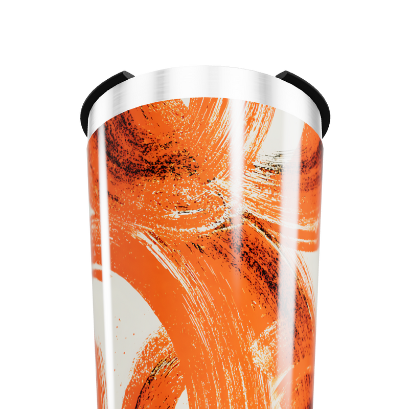 Copo Térmico - Estampa Abstrata Laranja