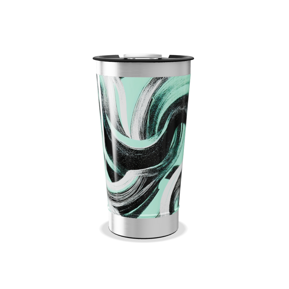 Copo Térmico - Design Abstrato Verde