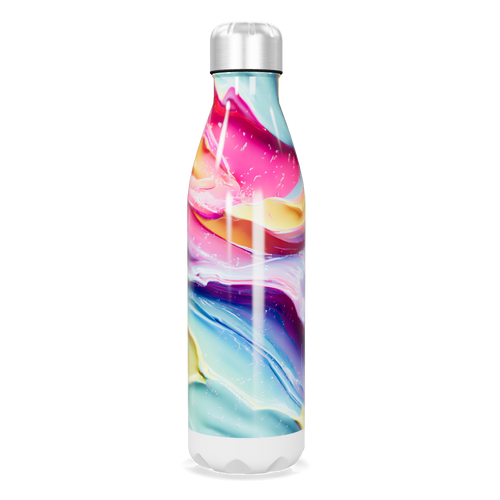 Garrafa Inox - Estampa Colorida Abstrata