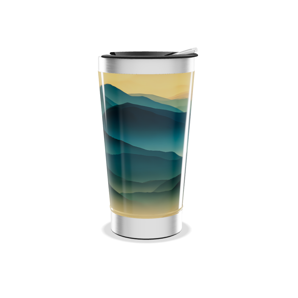 Copo Térmico - Paisagem Azul Verde
