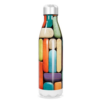 Garrafa Inox Multicolorida Estampada