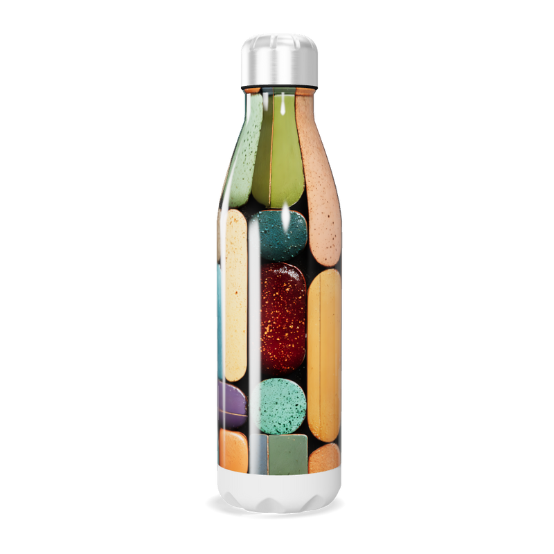 Garrafa Inox Multicolorida Estampada