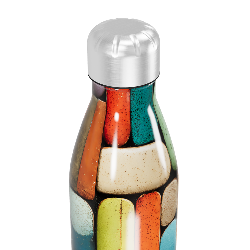 Garrafa Inox Multicolorida Estampada