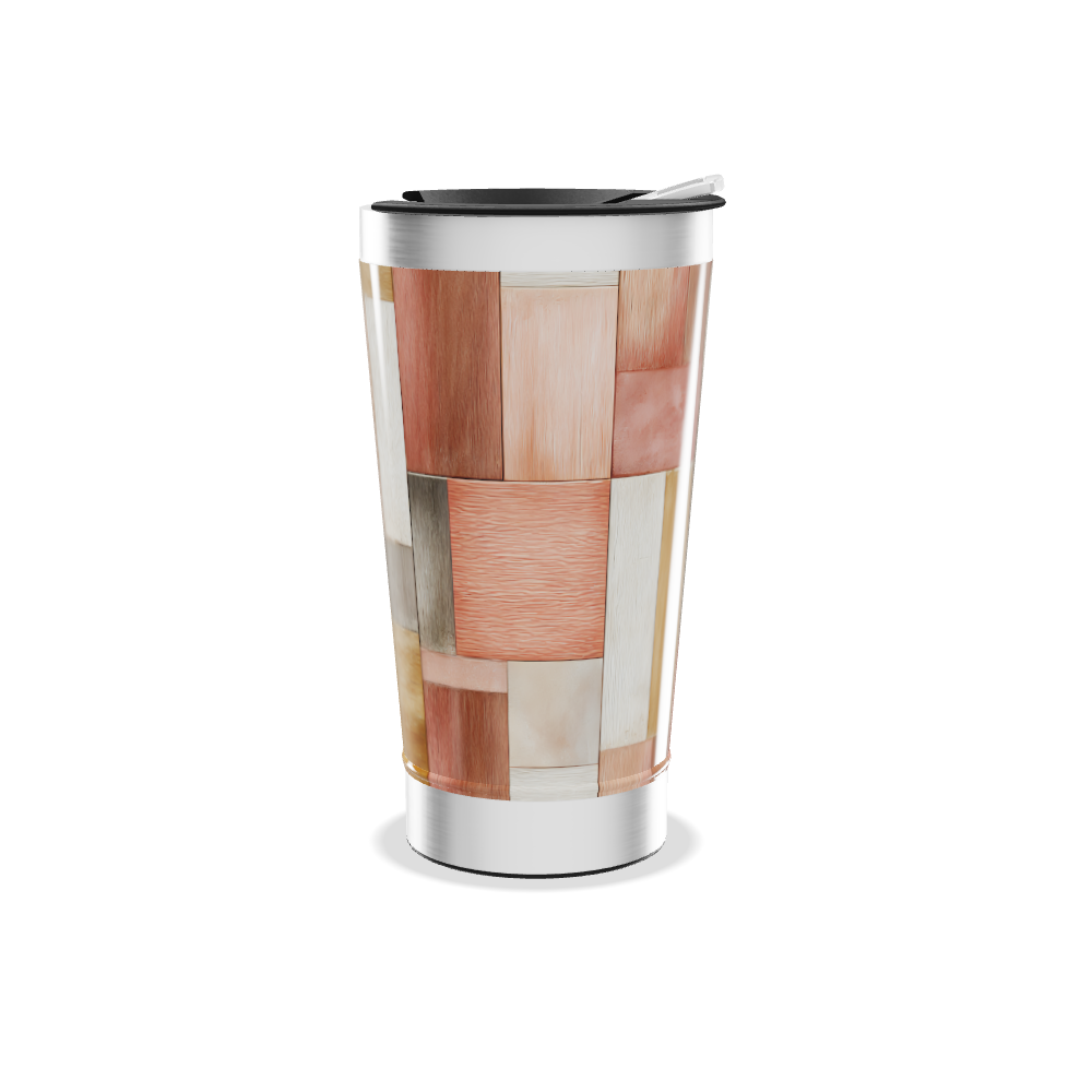 Copo Térmico - Estampa Madeira Colorida