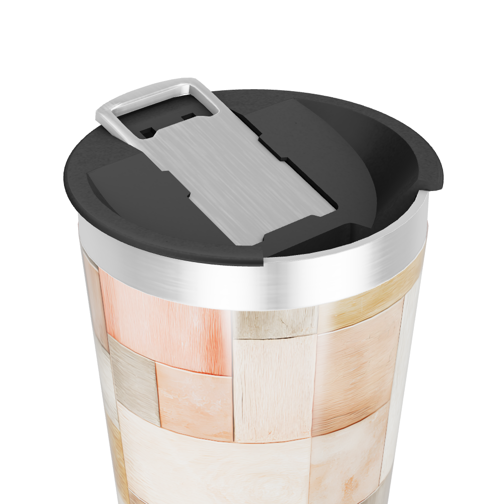 Copo Térmico - Estampa Madeira Colorida