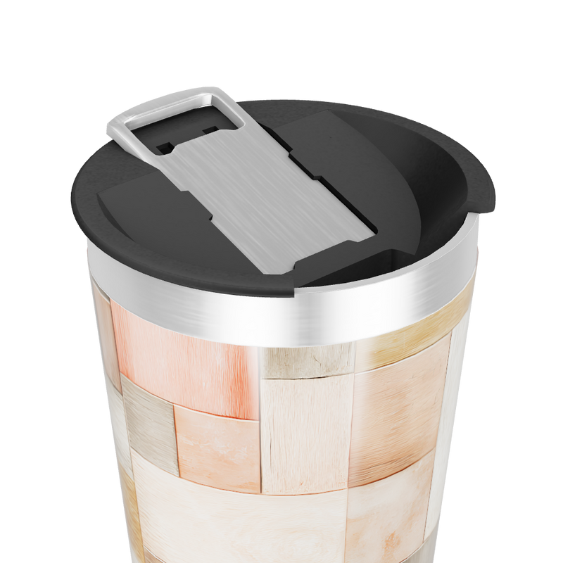 Copo Térmico - Estampa Madeira Colorida