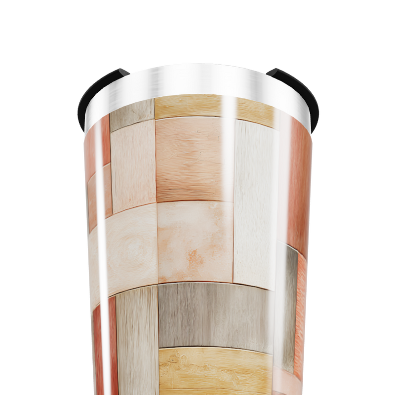 Copo Térmico - Estampa Madeira Colorida