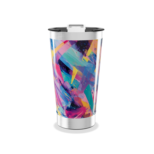 Copo Térmico - Colorido Abstrato Inox