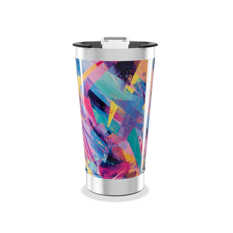 Copo Térmico - Colorido Abstrato Inox