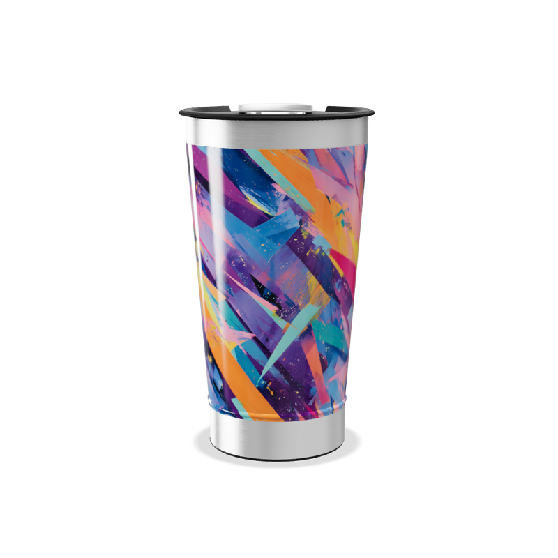 Copo Térmico - Colorido Abstrato Inox