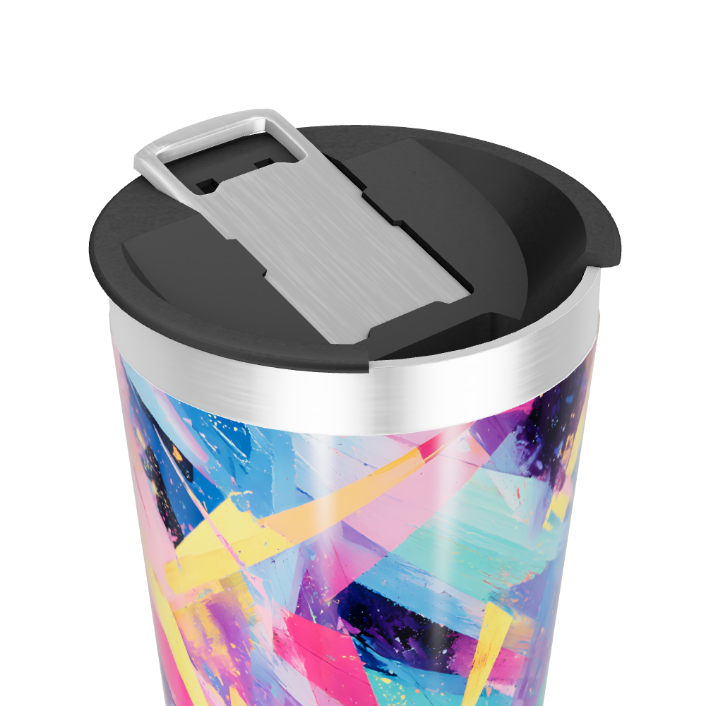 Copo Térmico - Colorido Abstrato Inox