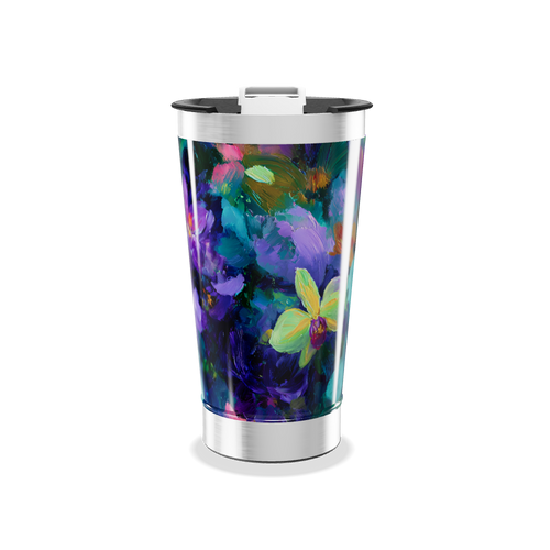 Copo Térmico - Floral Colorido Aço Inox