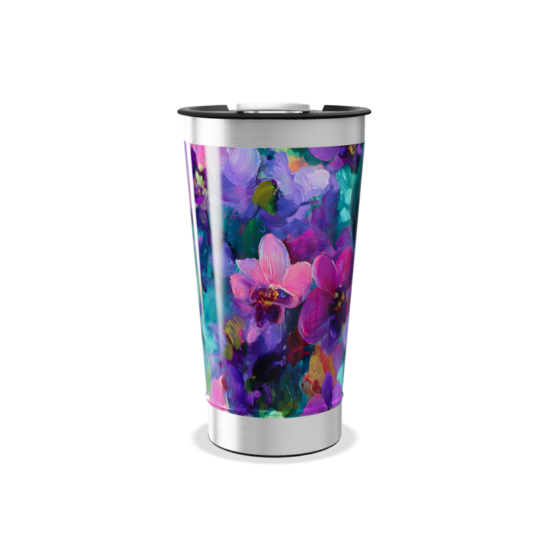 Copo Térmico - Floral Colorido Aço Inox