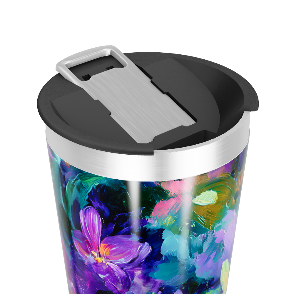 Copo Térmico - Floral Colorido Aço Inox