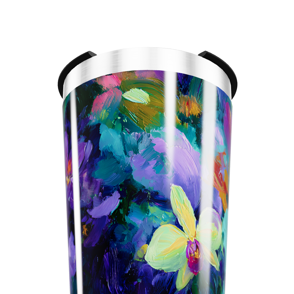 Copo Térmico - Floral Colorido Aço Inox