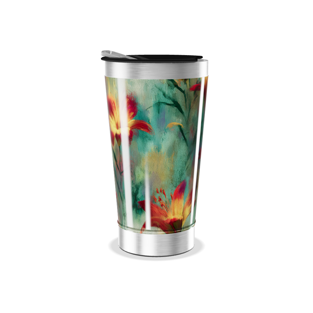 Copo Térmico - Estampa Floral Colorida