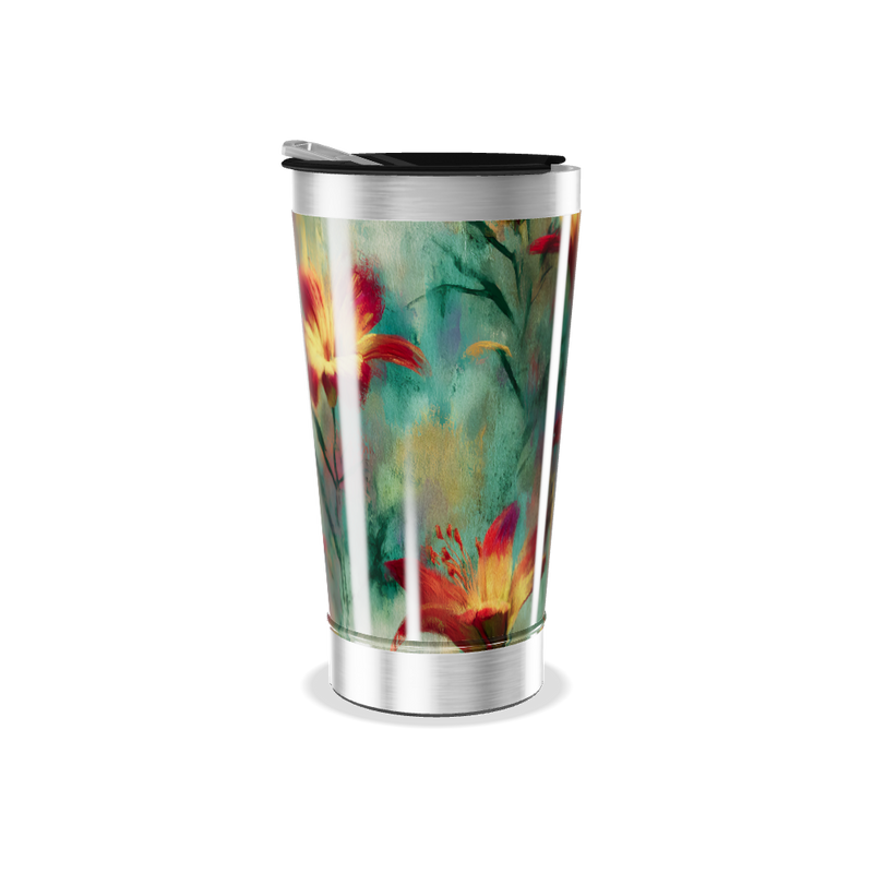 Copo Térmico - Estampa Floral Colorida