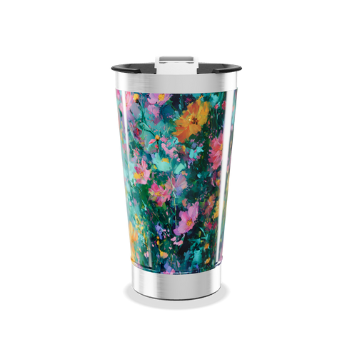 Copo Térmico - Estampa Floral Colorida