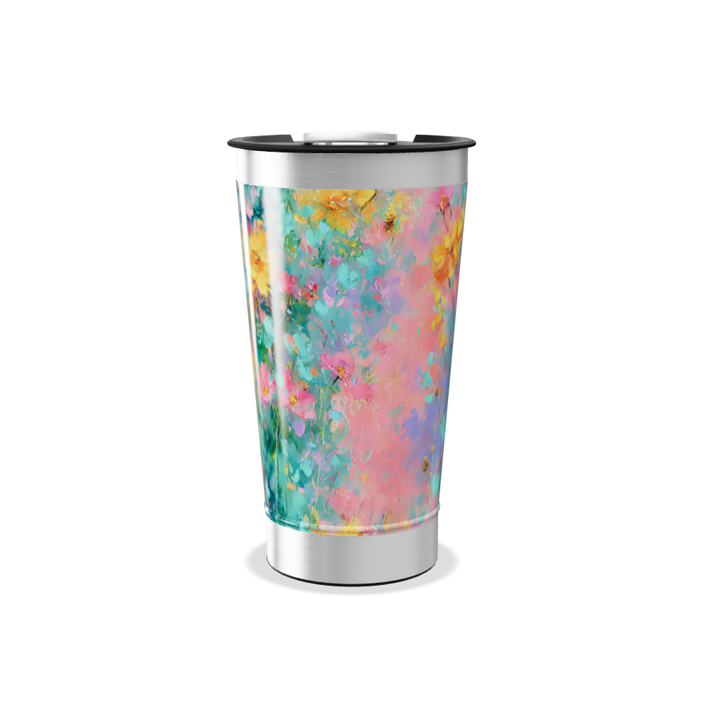 Copo Térmico - Estampa Floral Colorida