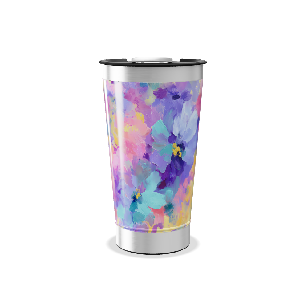 Copo Térmico - Floral Colorido Aço Inox