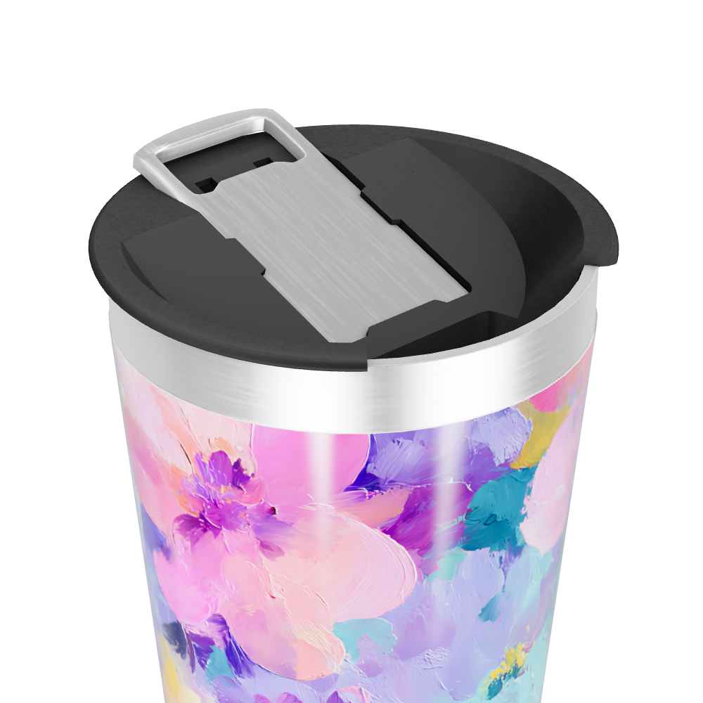 Copo Térmico - Floral Colorido Aço Inox