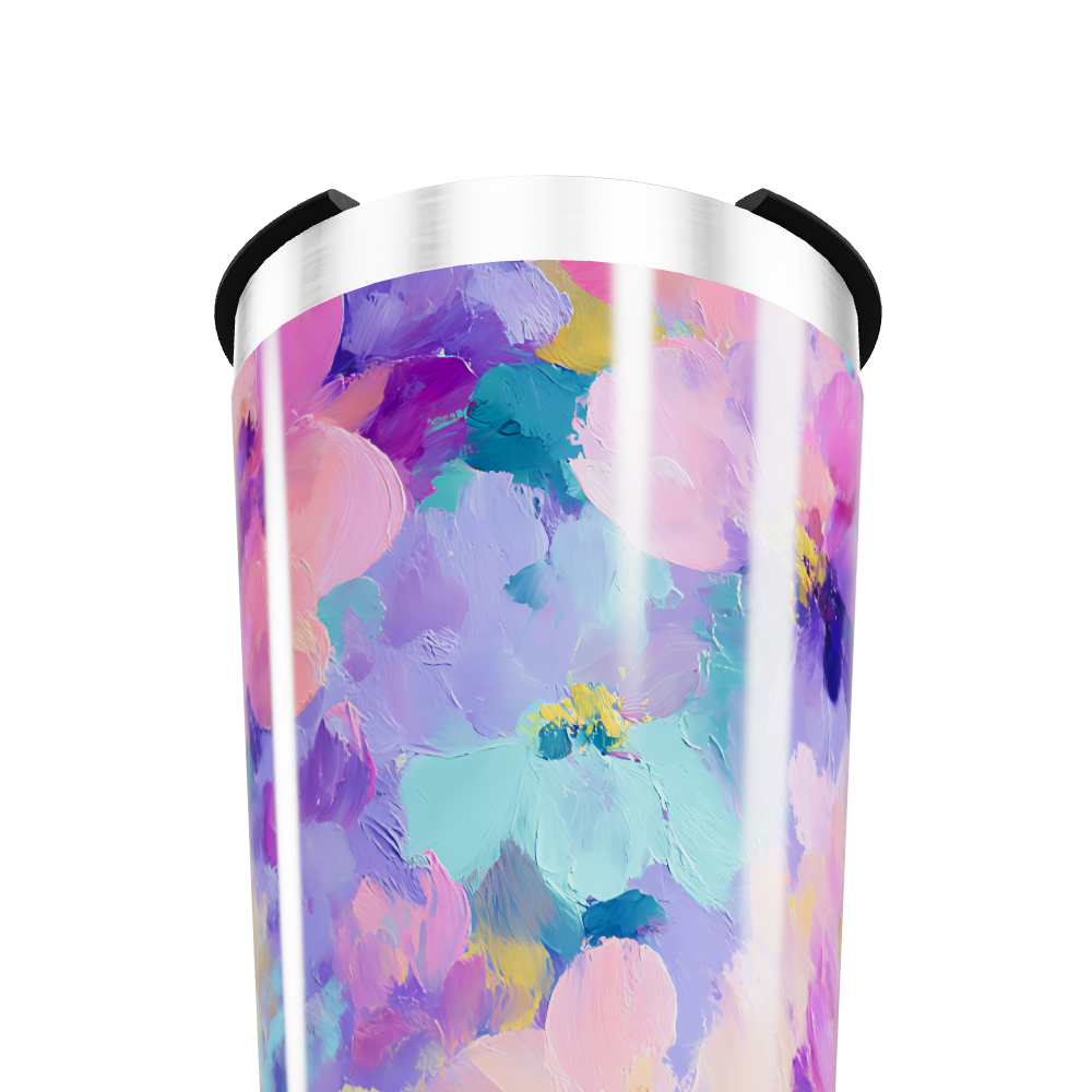 Copo Térmico - Floral Colorido Aço Inox