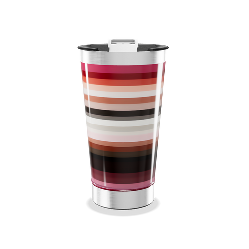 Copo Térmico - Listrado Colorido Inox