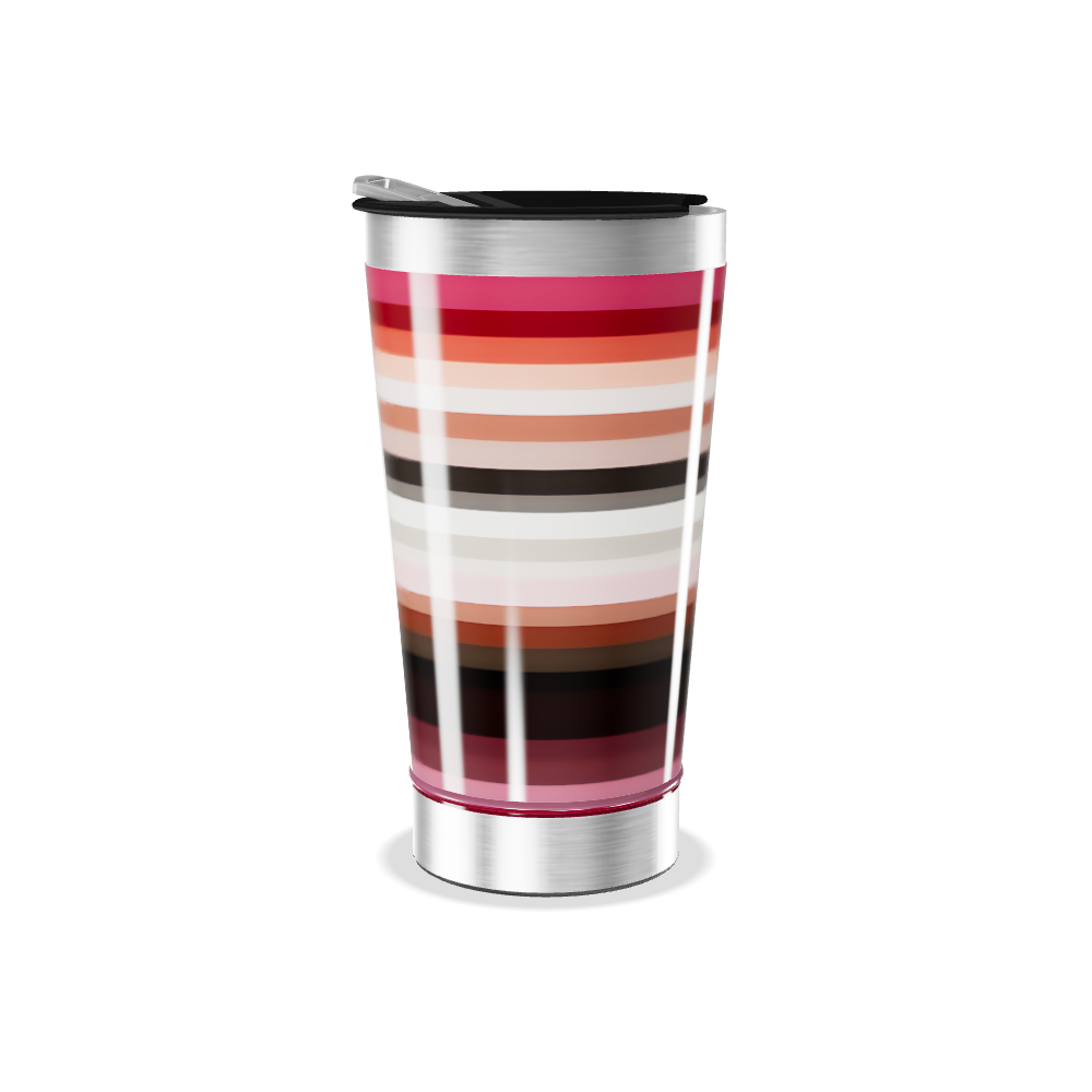 Copo Térmico - Listrado Colorido Inox
