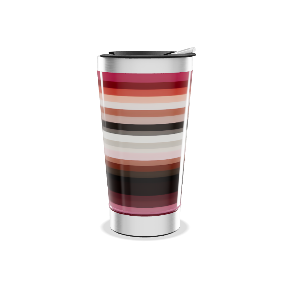Copo Térmico - Listrado Colorido Inox