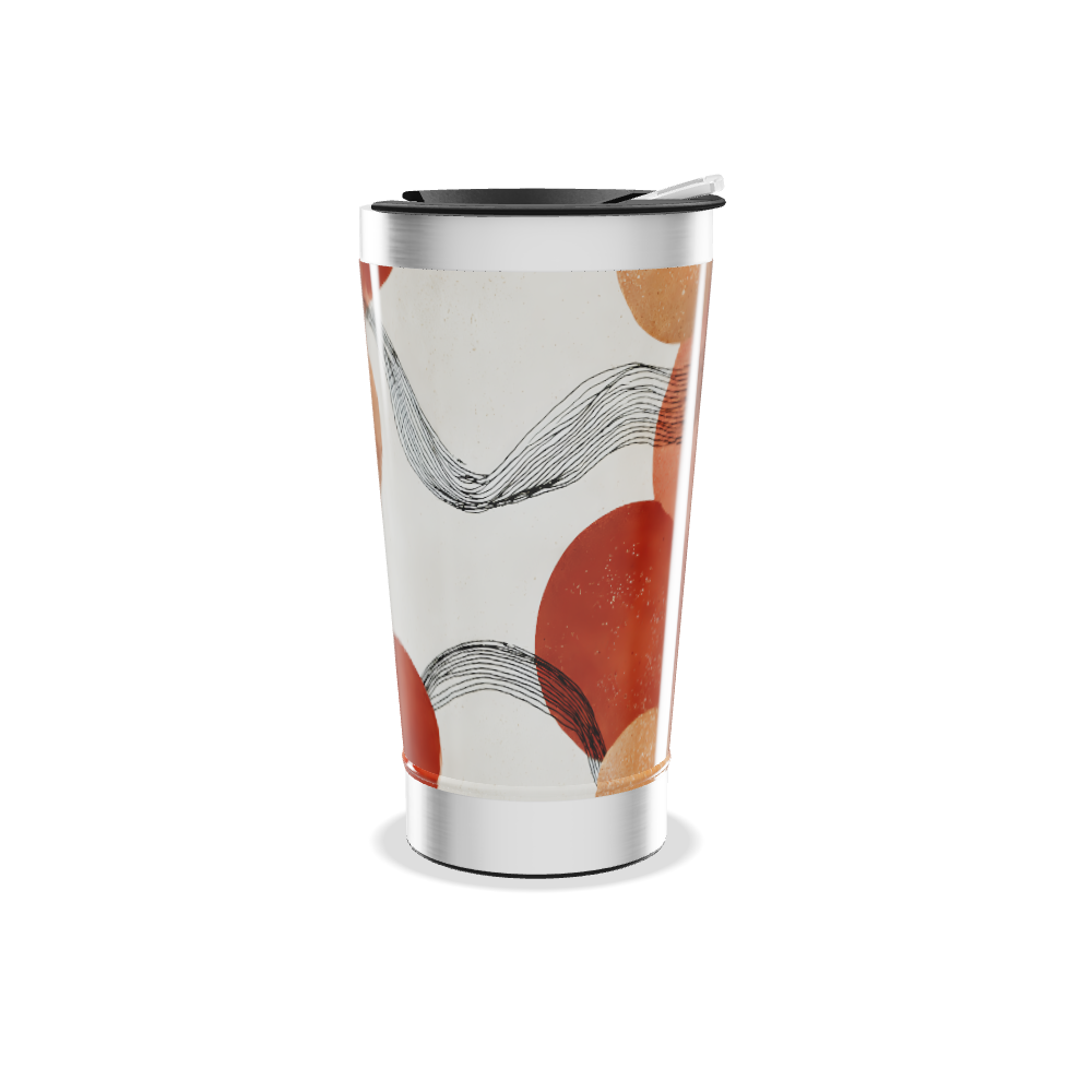 Copo Térmico - Estampa Circular Colorida