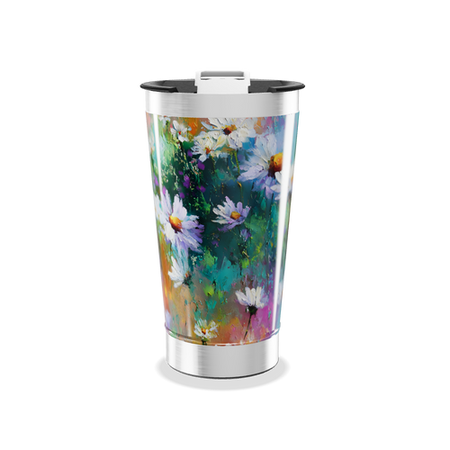 Copo Térmico - Flores Coloridas Inox