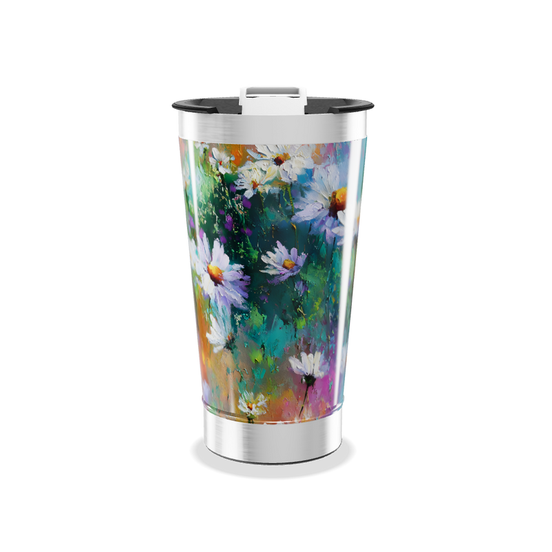 Copo Térmico - Flores Coloridas Inox