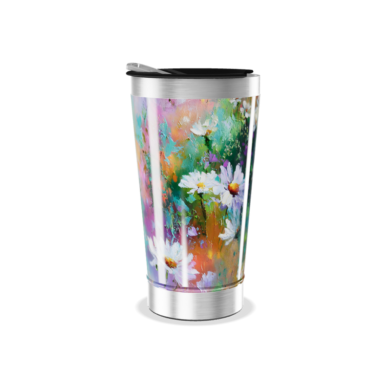 Copo Térmico - Flores Coloridas Inox