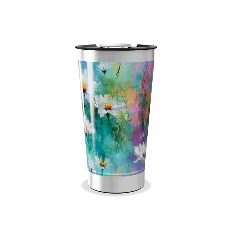 Copo Térmico - Flores Coloridas Inox