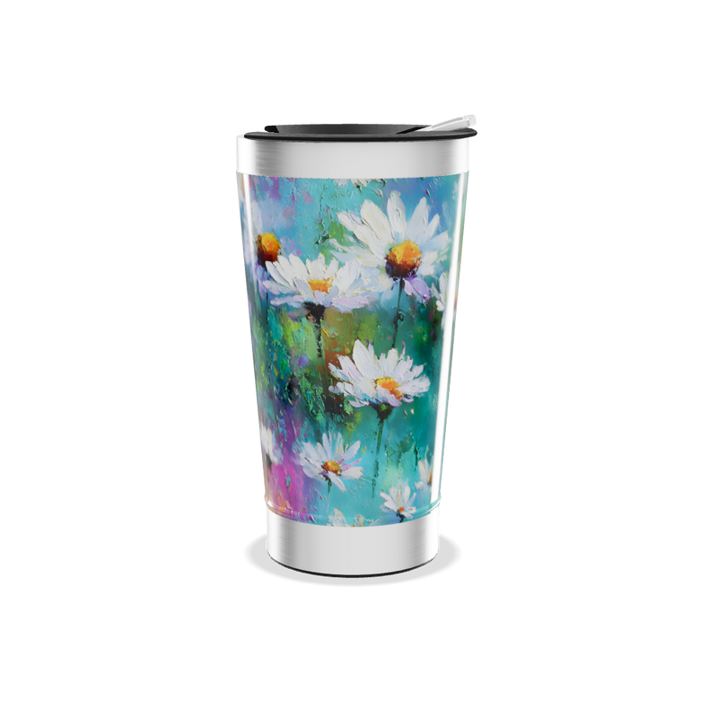 Copo Térmico - Flores Coloridas Inox