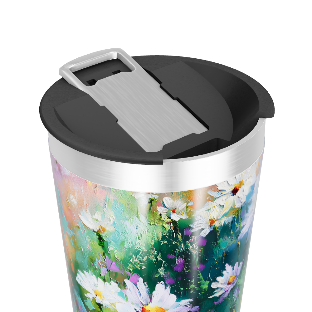 Copo Térmico - Flores Coloridas Inox