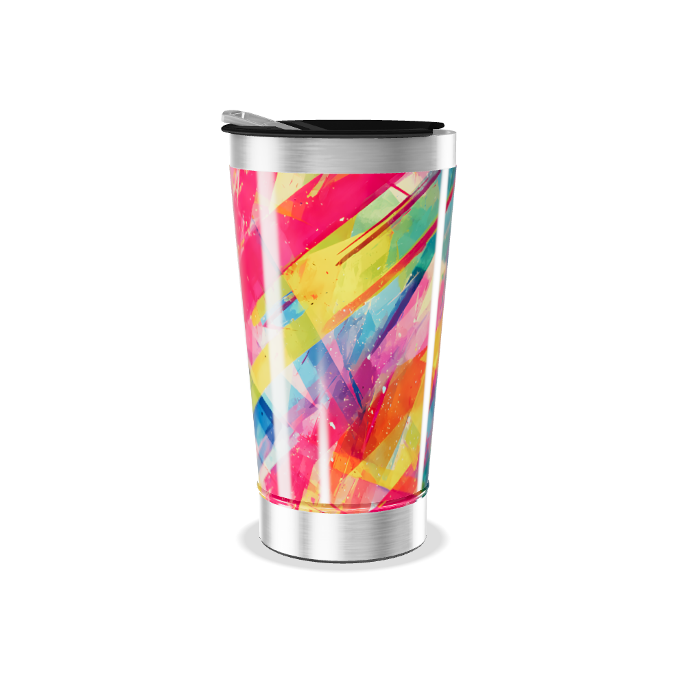 Copo Térmico - Estampa Colorida Abstrata