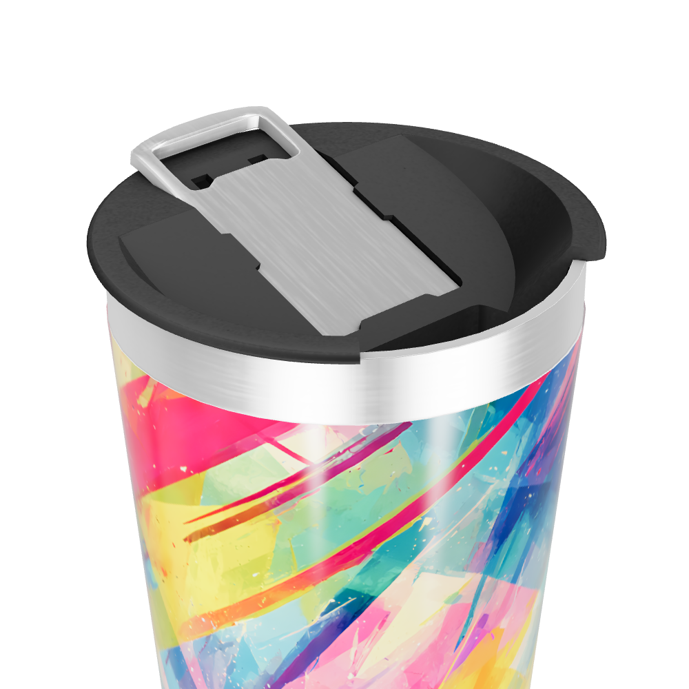 Copo Térmico - Estampa Colorida Abstrata