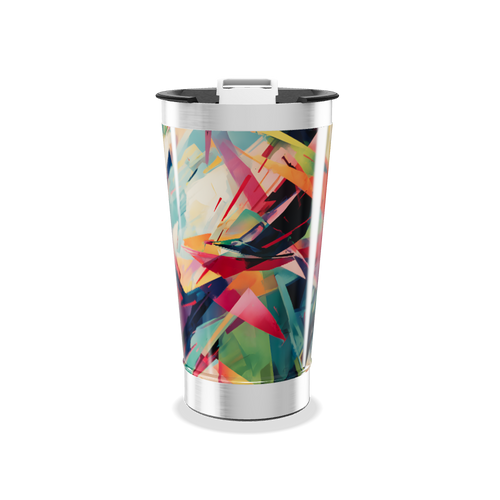 Copo Térmico - Estampa Colorida Abstrata