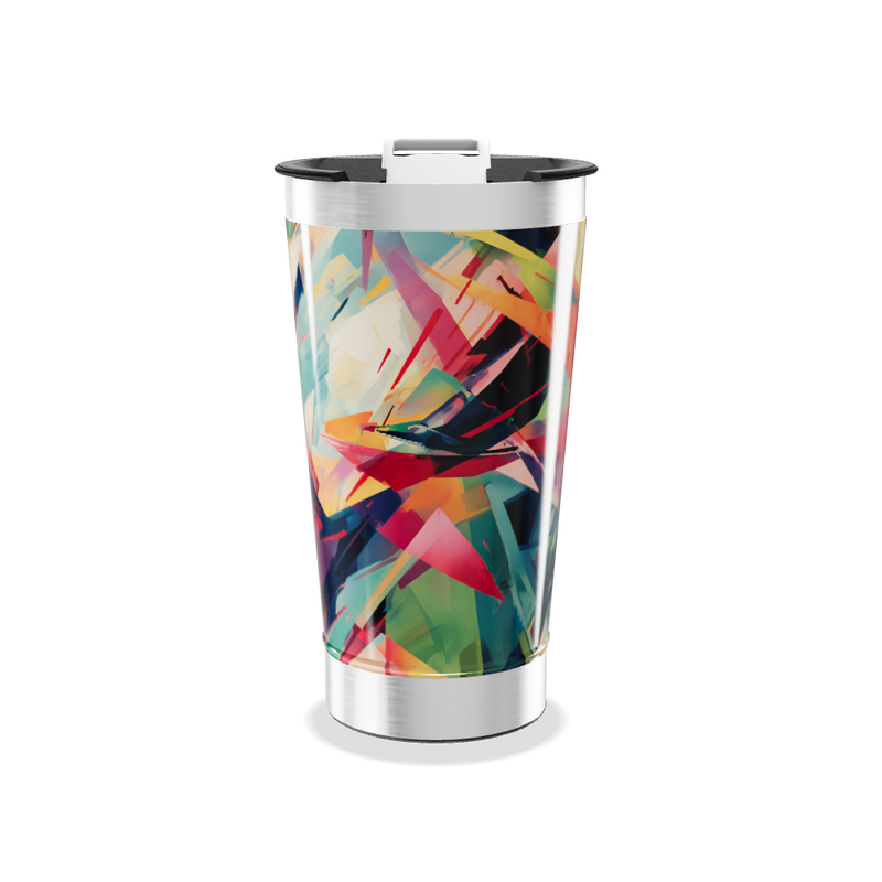 Copo Térmico - Estampa Colorida Abstrata