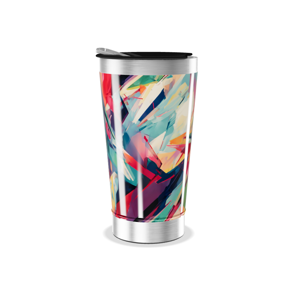 Copo Térmico - Estampa Colorida Abstrata